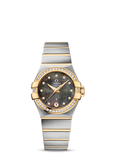 Omega Constellation Co-Axial 27 Brushed Stainless Steel / Yellow Gold / Diamond / Tahiti MOP
